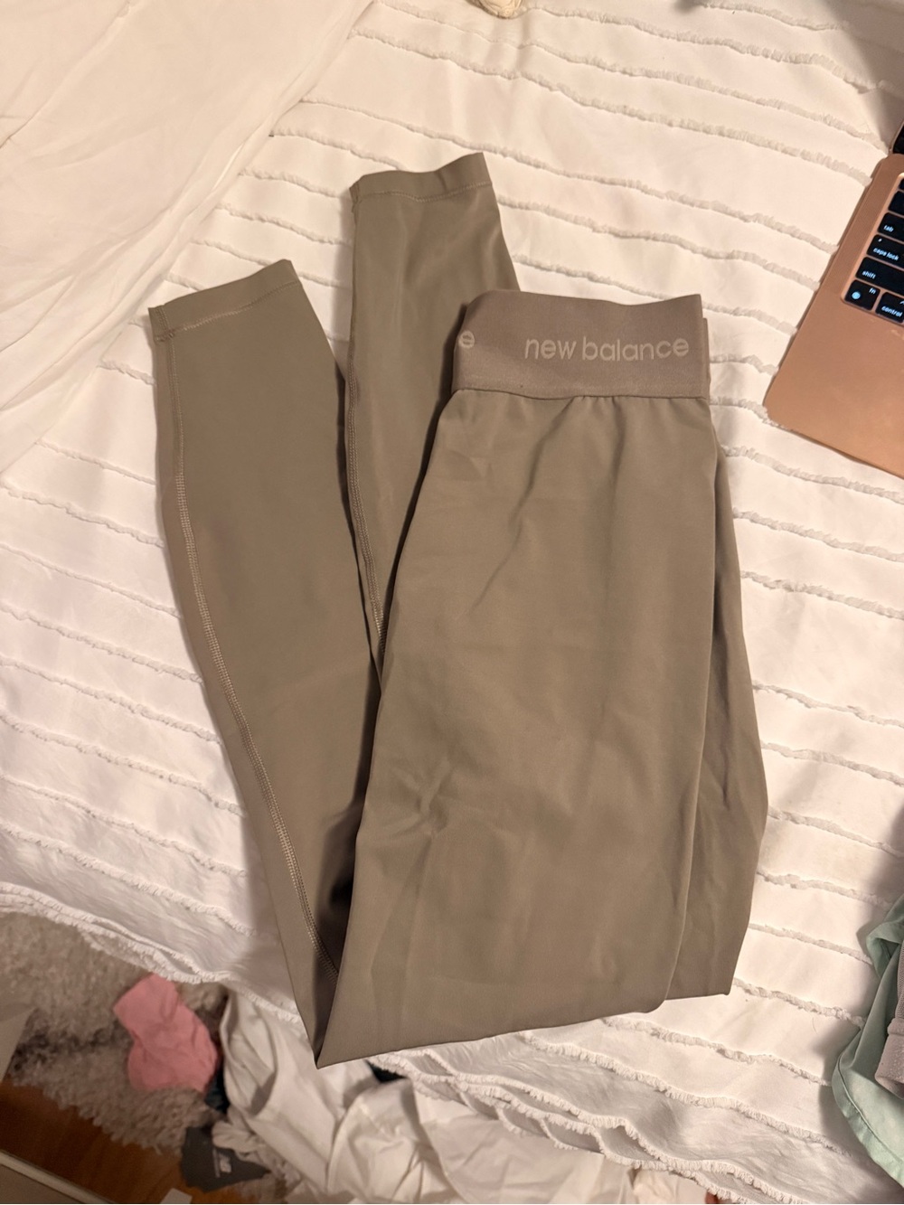 Olive green new balance leggings